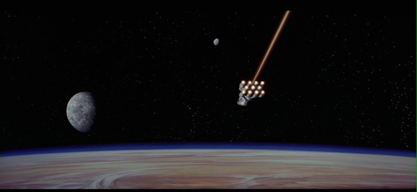 Star Wars Opening Shot. the opening shot looks on